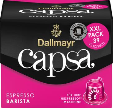 Dallmayr Capsa Espresso Barista 8 XXL, Nespresso-kompatibel, 39 Aluminium-Kaffeekapseln, 218 Gramm